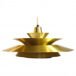 1970 lata Złota Duńska Lampa Vintage