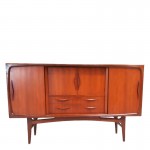 Duńska Komoda Tekowa, Highboard, lata 60