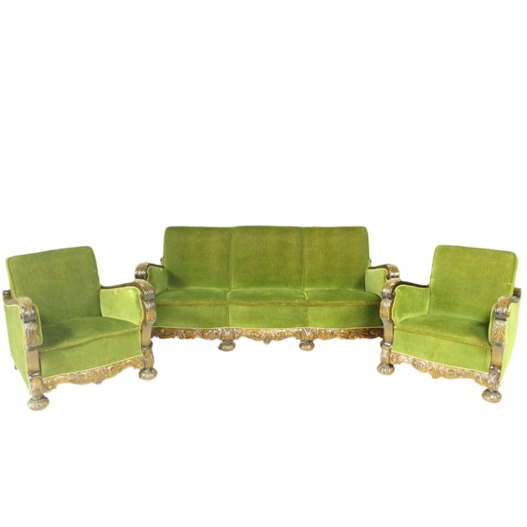 Zestaw sofa i fotele Art Deco