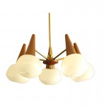 Skandynawska Lampa Tekowa, lata 60