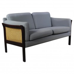 Sofa z rattanu z lat 70