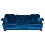 Granatowa Sofa Art Deco, Szwecja, lata 40