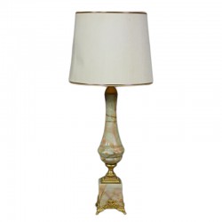 Onyksowa Lampa Antyczna z Abażurem, Dania lata 70