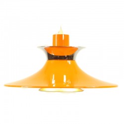 Pomarańczowa Lampa Sufitowa Retro z lat 70